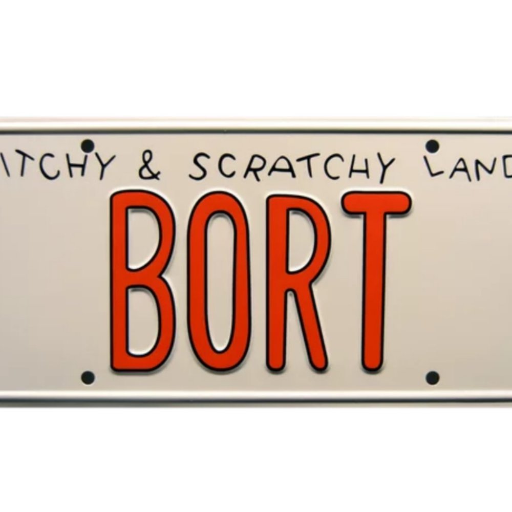 The Simpsons | Itchy & Scratchy Land | BORT | Metal Stamped Replica Prop License